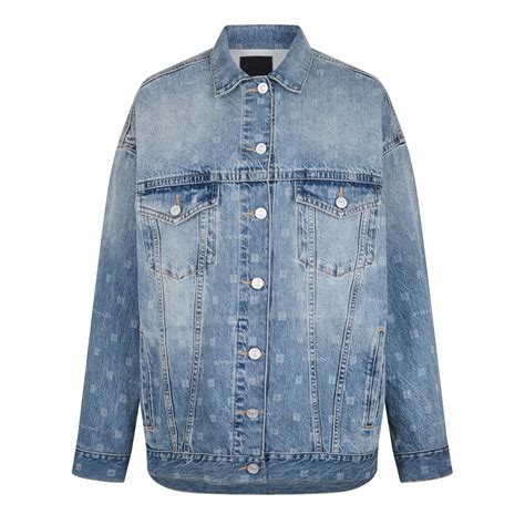 Givenchy Oversized Jacket In 4G Denim Jacket 